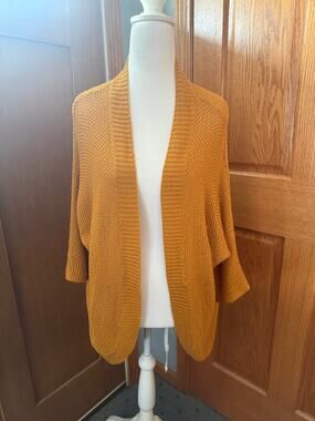 Debut mustard yellow cardigan sweater Size M/L